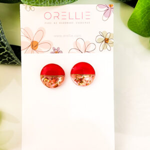 Discover our collection of Resin Circle stud earrings, available in various vibrant colors. Handcrafted by Orellie in New Zealand, these earrings are perfect for adding a touch of elegance and fun to your look.