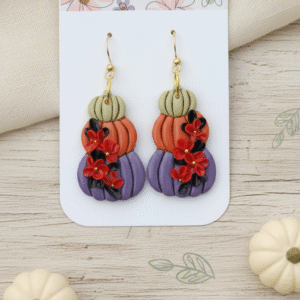Shop Bloomkin Trio Halloween earrings from Orellie NZ – playful, spooky, and handmade to charm your October outfits